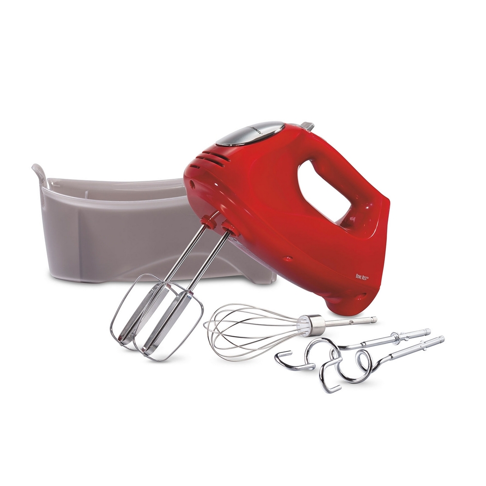 Hamilton Beach Hand Mixer with 5 Piece Attachments + Storage Case NWT NIB